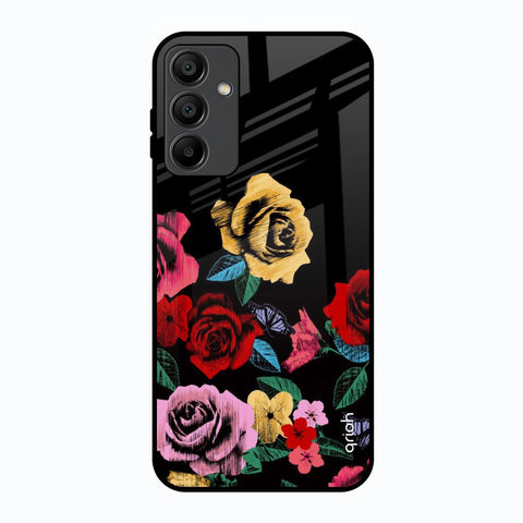 Floral Decorative Samsung Galaxy A15 5G Glass Back Cover Online