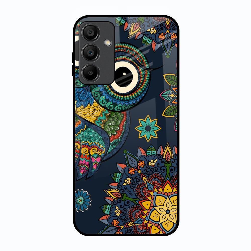 Owl Art Glass Case for Samsung Galaxy A15 5G