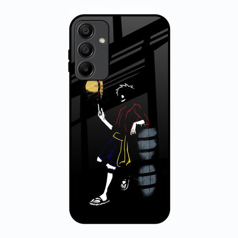 Luffy Line Art Samsung Galaxy A15 5G Glass Back Cover Online