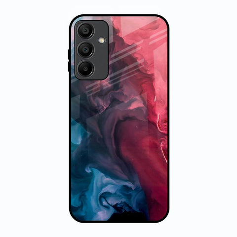 Blue & Red Smoke Samsung Galaxy A15 5G Glass Back Cover Online