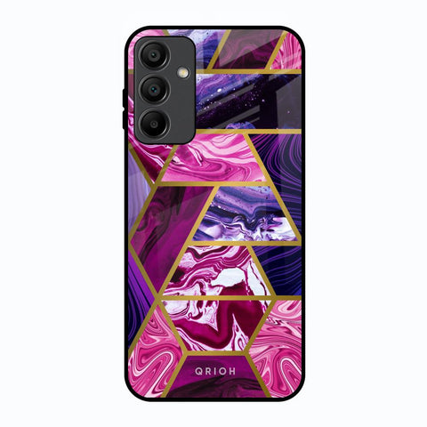 Electroplated Geometric Marble Samsung Galaxy A15 5G Glass Back Cover Online