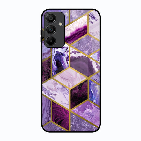 Purple Rhombus Marble Samsung Galaxy A15 5G Glass Back Cover Online