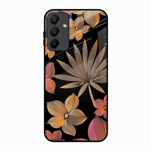 Lines Pattern Flowers Samsung Galaxy A15 5G Glass Back Cover Online