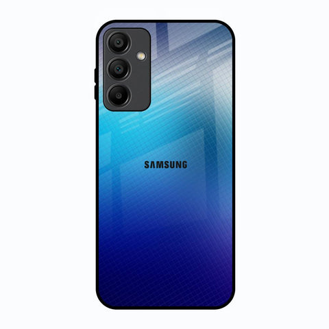 Blue Rhombus Pattern Samsung Galaxy A15 5G Glass Back Cover Online