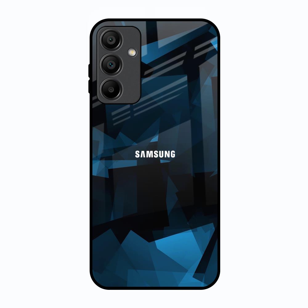 Polygonal Blue Box Samsung Galaxy A15 5G Glass Back Cover Online