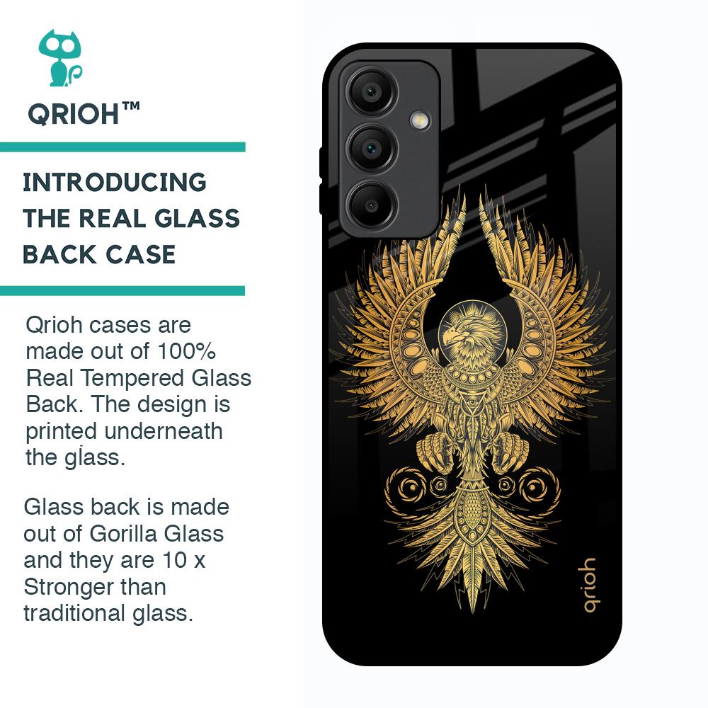 Mythical Phoenix Art Glass Case for Samsung Galaxy A15 5G