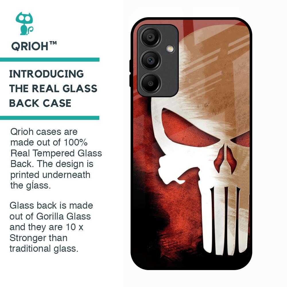 Red Skull Glass Case for Samsung Galaxy A15 5G