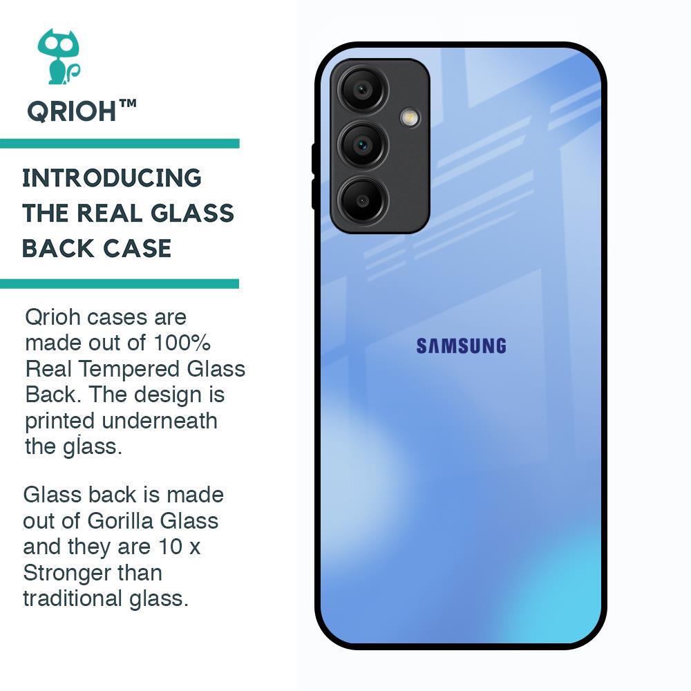 Vibrant Blue Texture Glass Case for Samsung Galaxy A15 5G