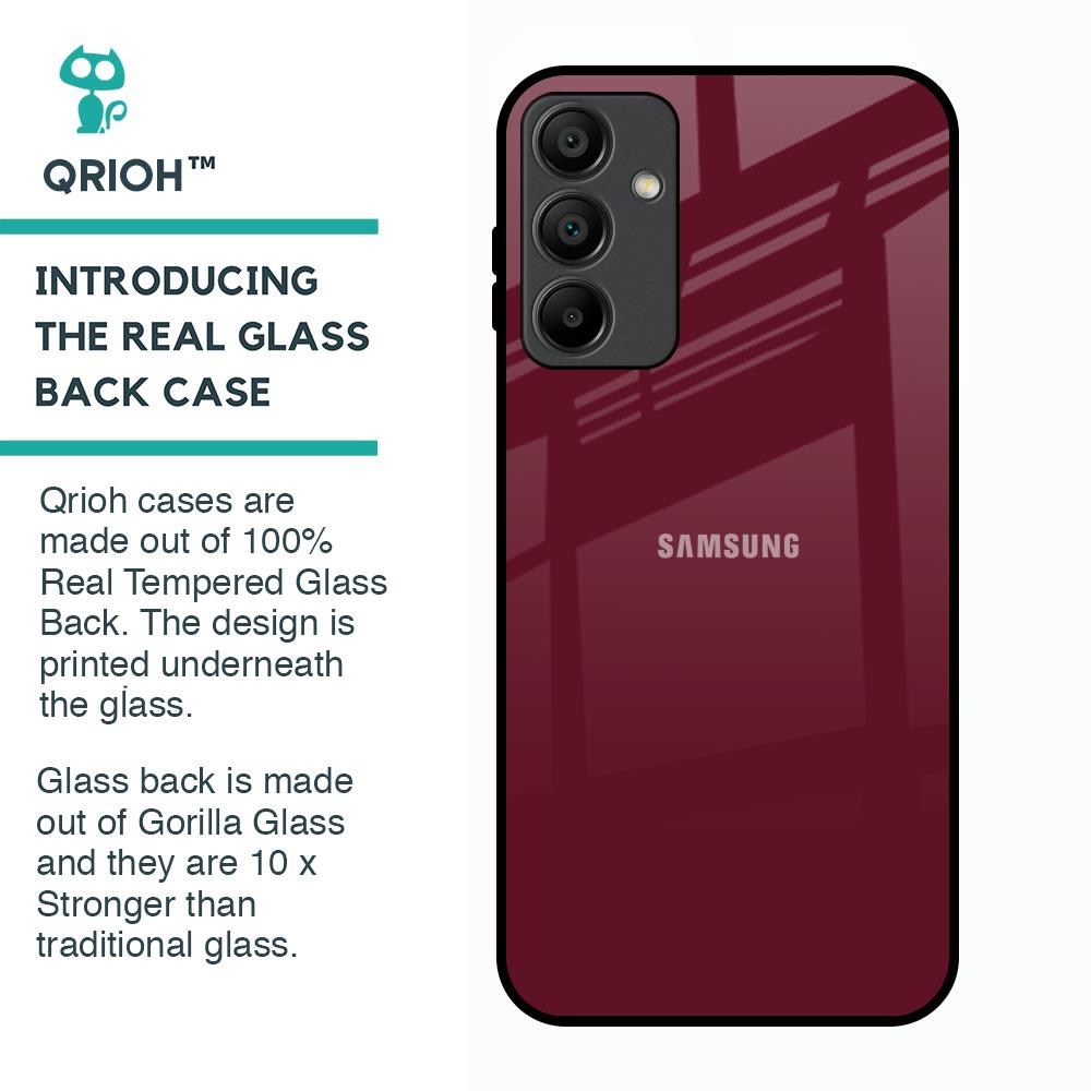 Classic Burgundy Glass Case for Samsung Galaxy A15 5G