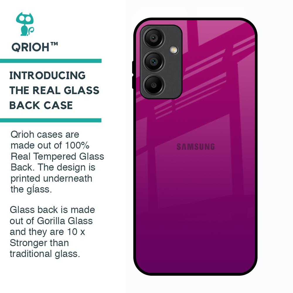 Magenta Gradient Glass Case For Samsung Galaxy A15 5G