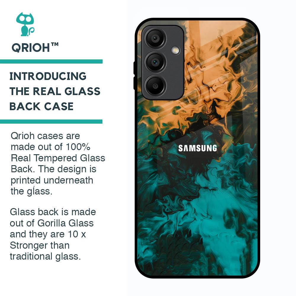 Watercolor Wave Glass Case for Samsung Galaxy A15 5G