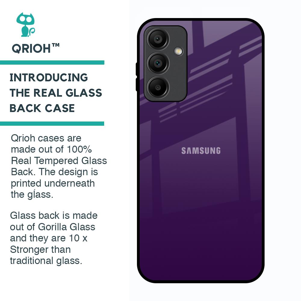 Dark Purple Glass Case for Samsung Galaxy A15 5G