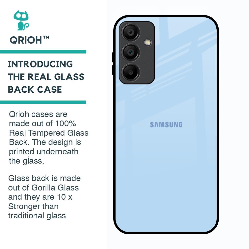 Pastel Sky Blue Glass Case for Samsung Galaxy A15 5G