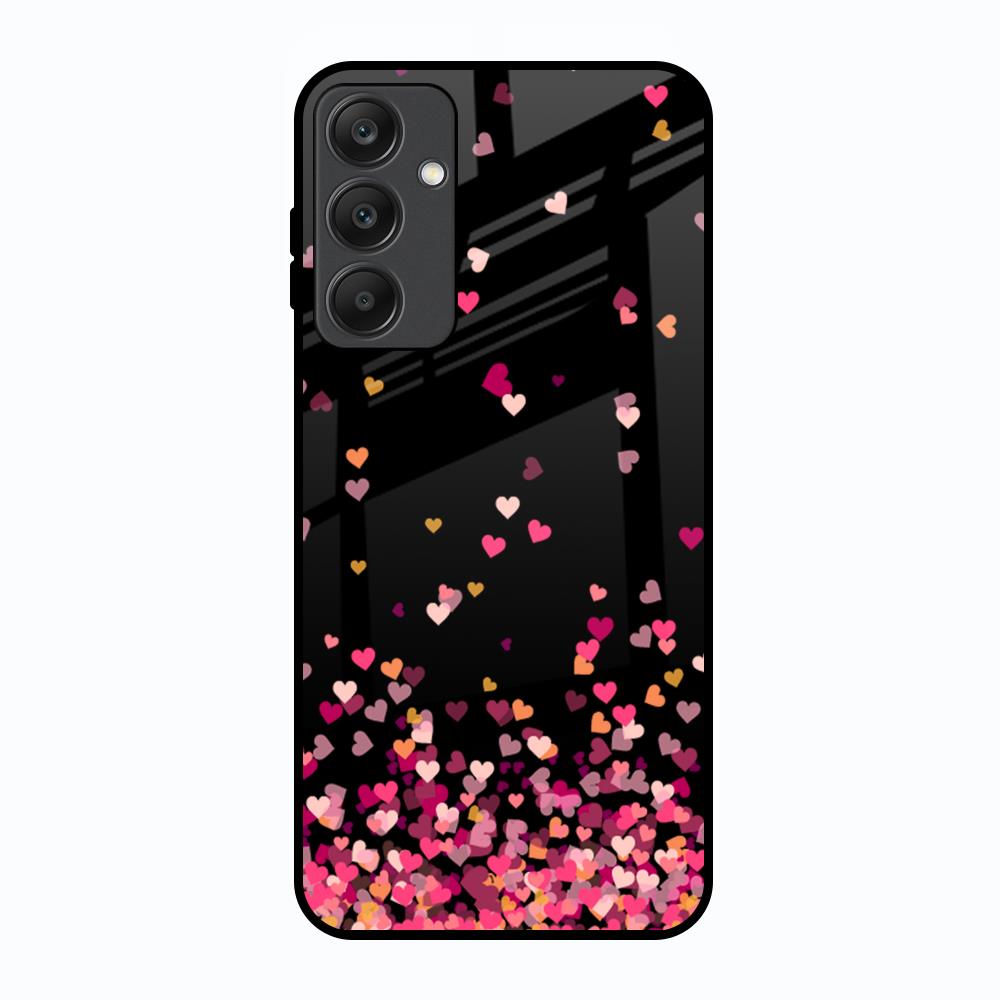 Heart Rain Fall Samsung Galaxy A25 5G Glass Back Cover Online