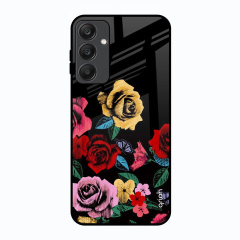 Floral Decorative Samsung Galaxy A25 5G Glass Back Cover Online