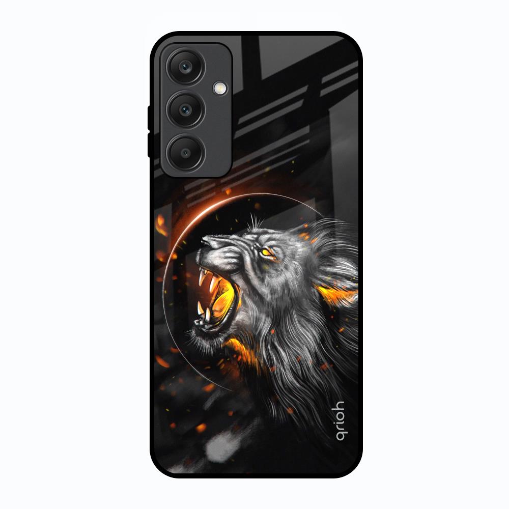 Aggressive Lion Samsung Galaxy A25 5G Glass Back Cover Online