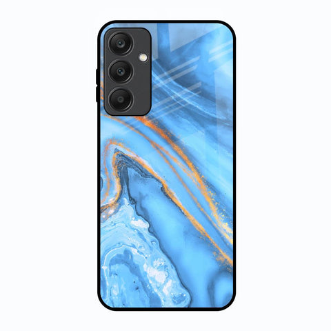 Vibrant Blue Marble Samsung Galaxy A25 5G Glass Back Cover Online