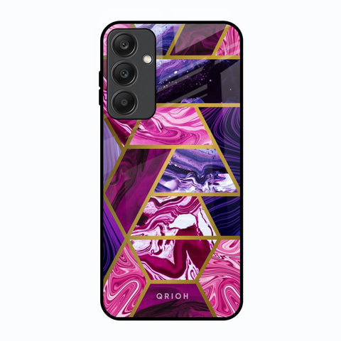Electroplated Geometric Marble Samsung Galaxy A25 5G Glass Back Cover Online