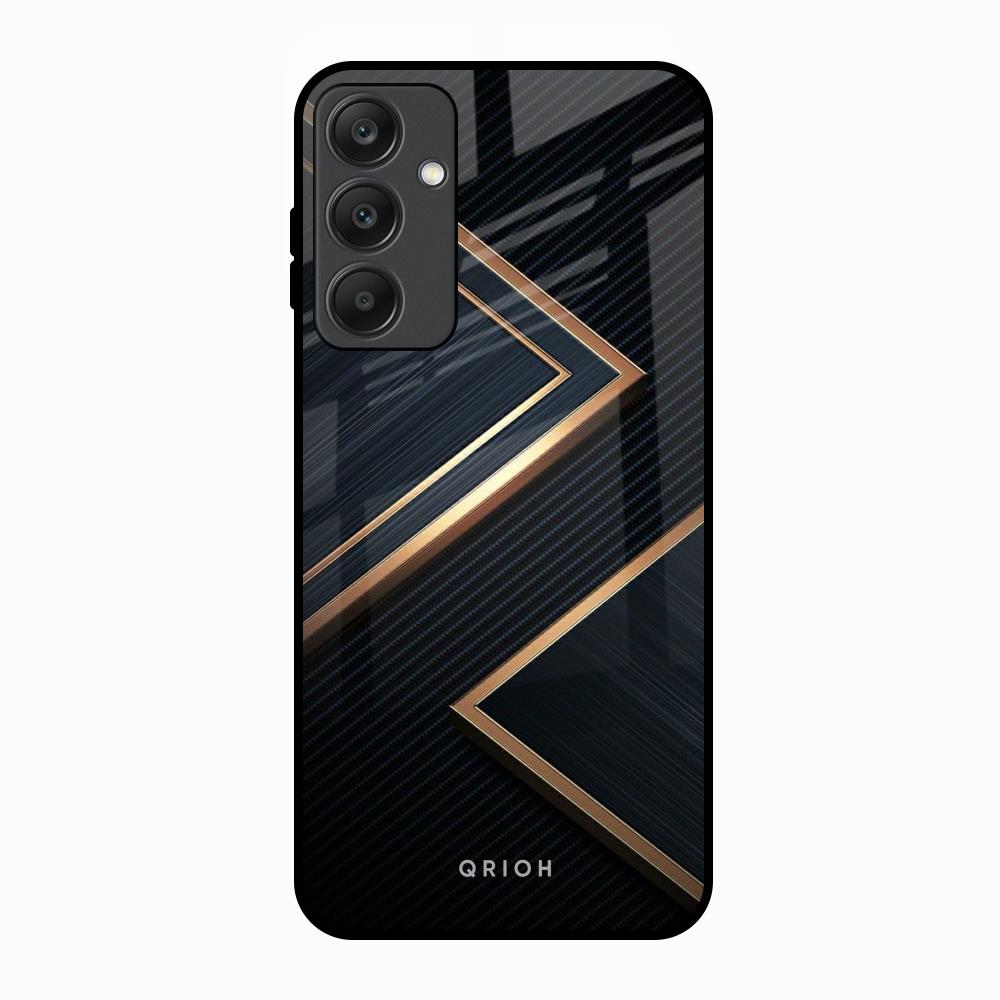 Sleek Golden & Navy Samsung Galaxy A25 5G Glass Back Cover Online