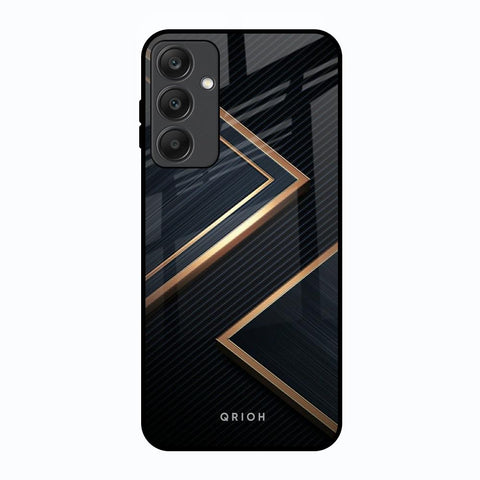 Sleek Golden & Navy Samsung Galaxy A25 5G Glass Back Cover Online