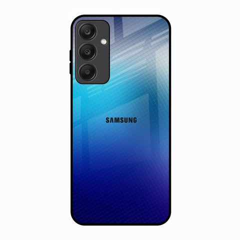 Blue Rhombus Pattern Samsung Galaxy A25 5G Glass Back Cover Online