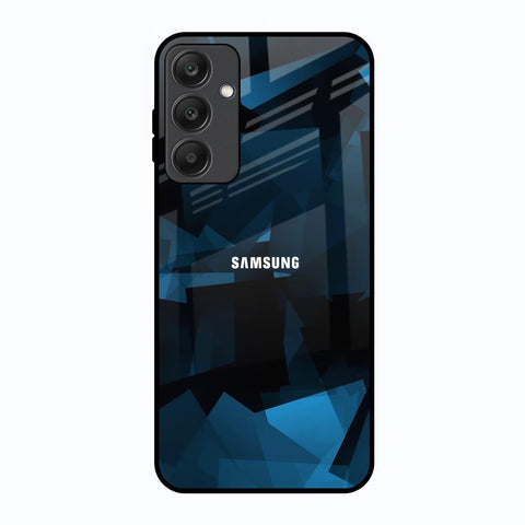 Polygonal Blue Box Samsung Galaxy A25 5G Glass Back Cover Online