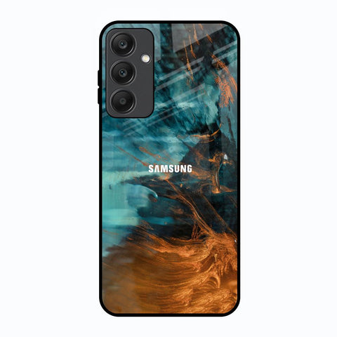 Golden Splash Samsung Galaxy A25 5G Glass Back Cover Online