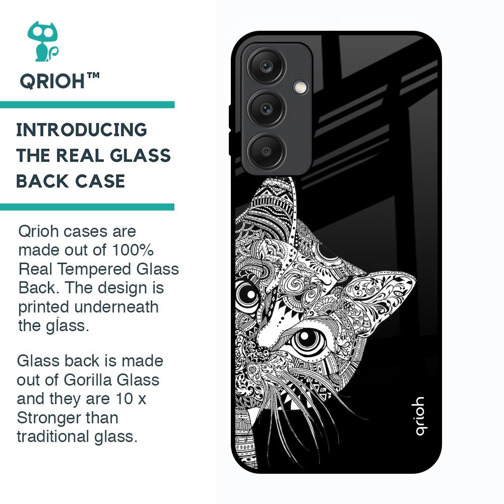 Kitten Mandala Glass Case for Samsung Galaxy A25 5G