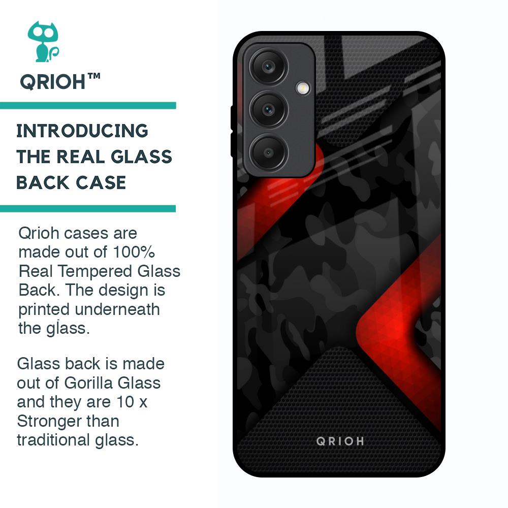 Modern Camo Abstract Glass Case for Samsung Galaxy A25 5G