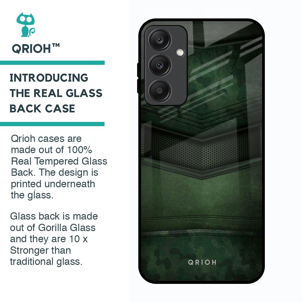 Green Leather Glass Case for Samsung Galaxy A25 5G