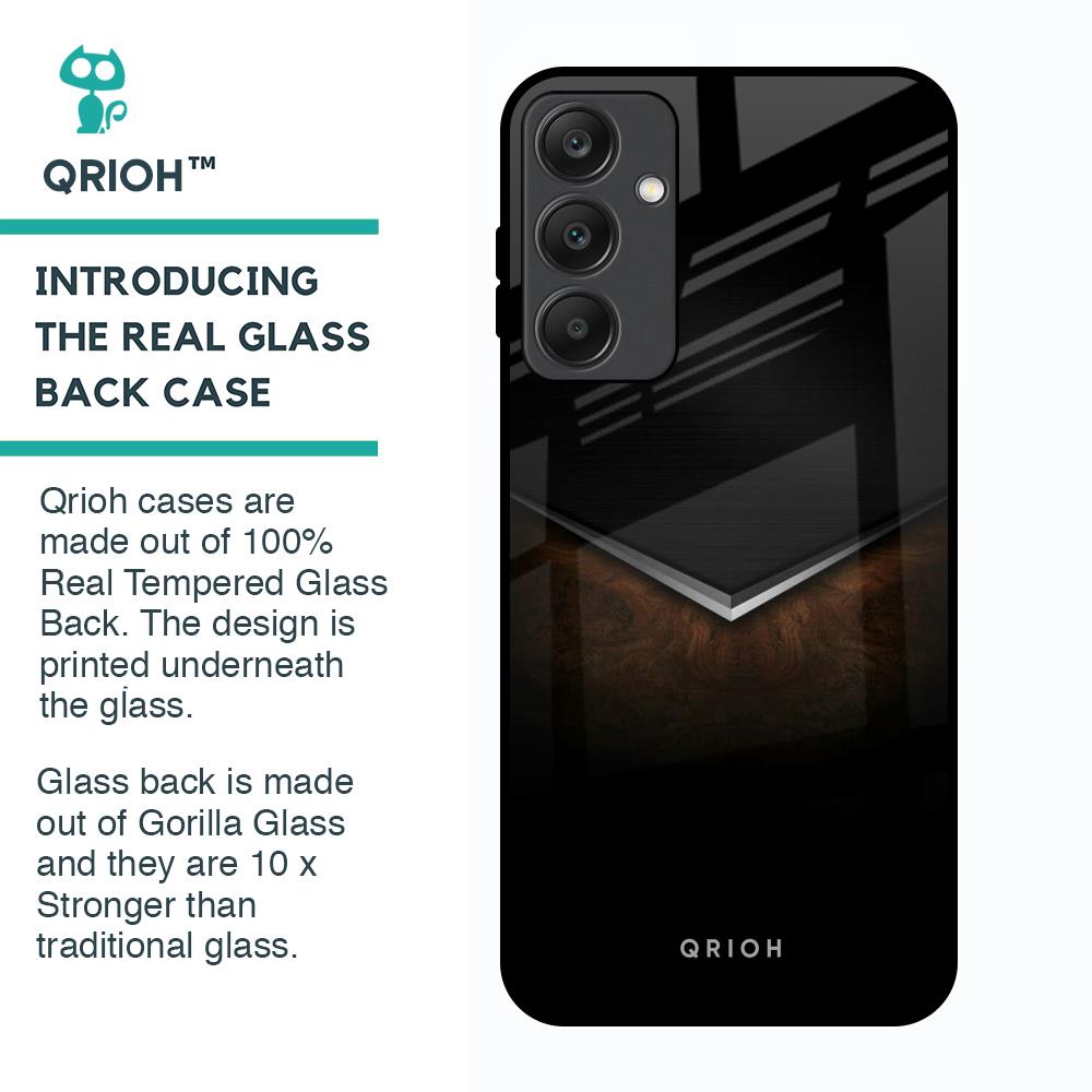 Dark Walnut Glass Case for Samsung Galaxy A25 5G