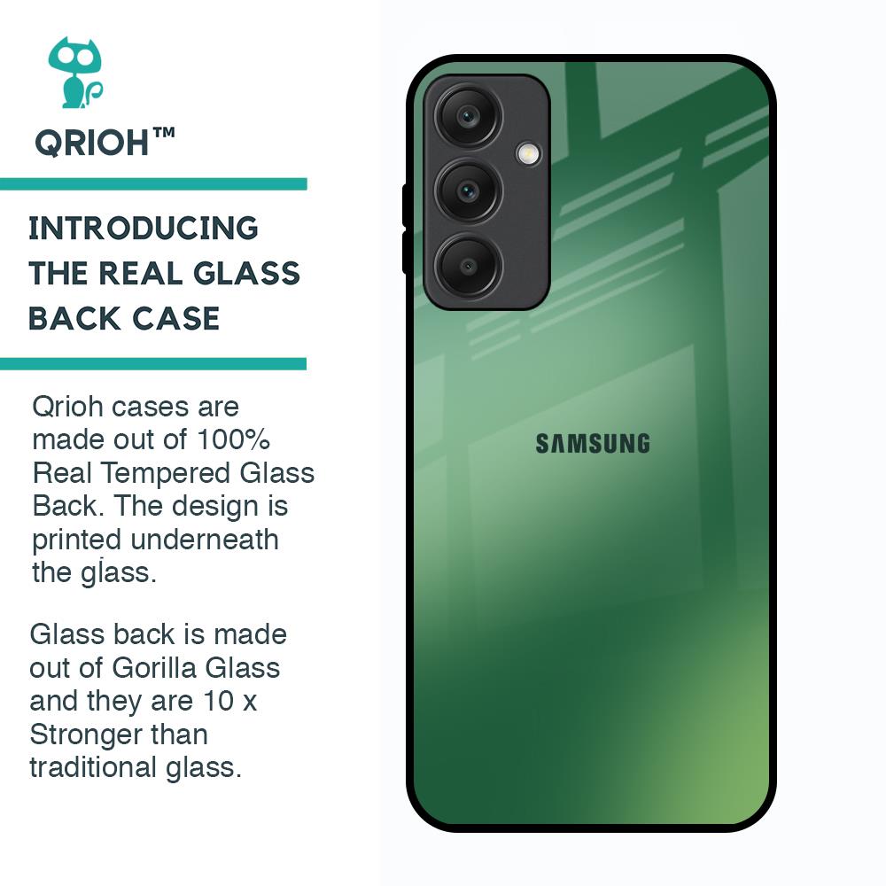 Green Grunge Texture Glass Case for Samsung Galaxy A25 5G