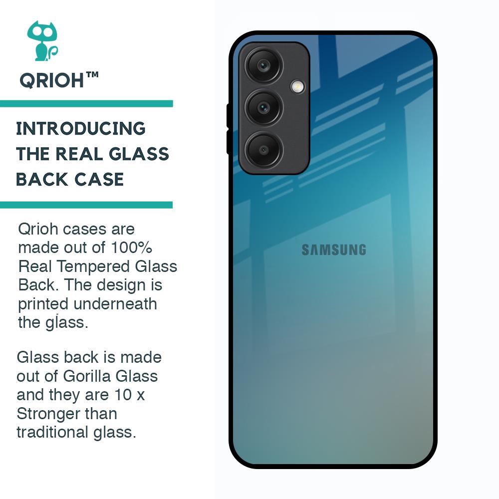 Sea Theme Gradient Glass Case for Samsung Galaxy A25 5G