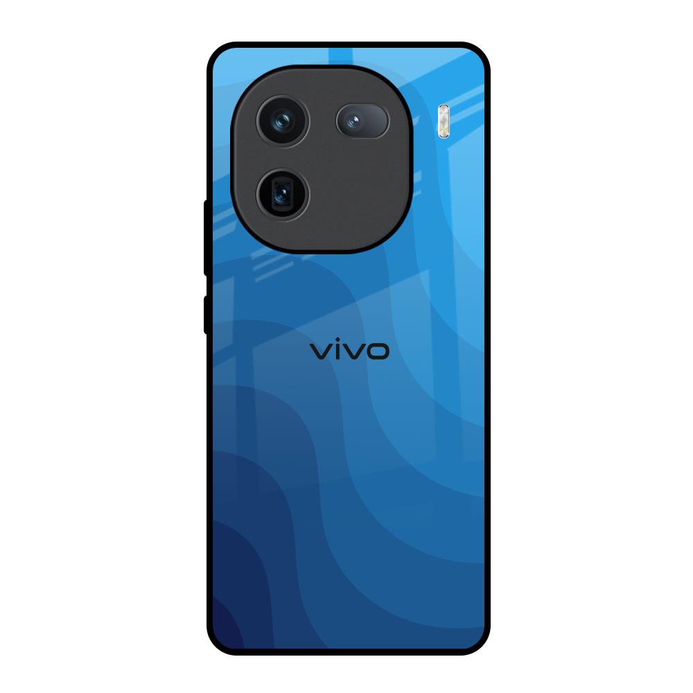 Blue Wave Abstract IQOO 12 5G Glass Back Cover Online