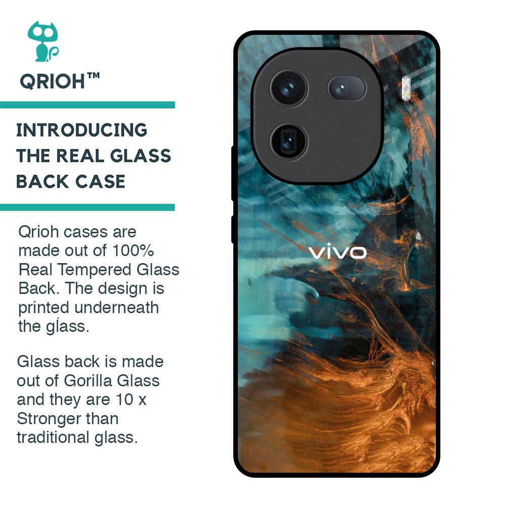 Golden Splash Glass Case for IQOO 12 5G