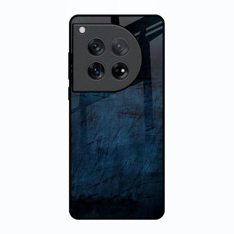 Dark Blue Grunge Oneplus 12 Glass Back Cover Online