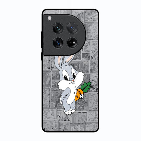 Cute Baby Bunny Oneplus 12 Glass Back Cover Online