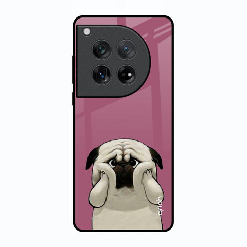 Funny Pug Face Oneplus 12 Glass Back Cover Online