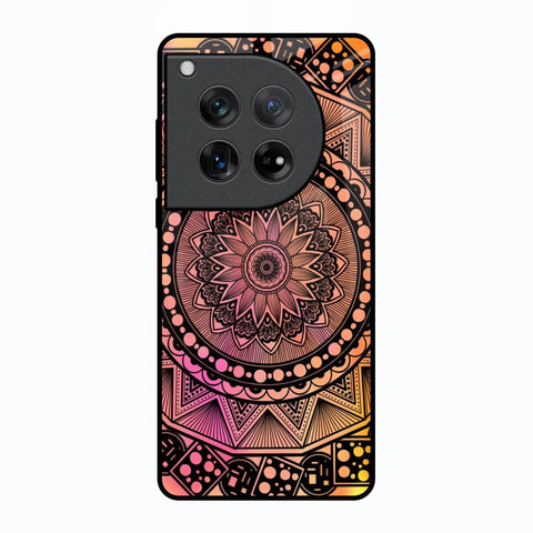 Floral Mandala Oneplus 12 Glass Back Cover Online