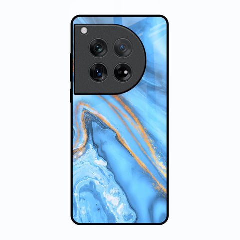 Vibrant Blue Marble Oneplus 12 Glass Back Cover Online
