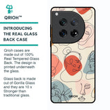 Abstract Faces Glass Case for Oneplus 12