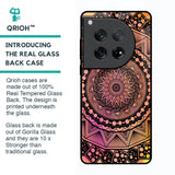 Floral Mandala Glass Case for Oneplus 12