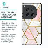 Geometrical Marble Glass Case for Oneplus 12