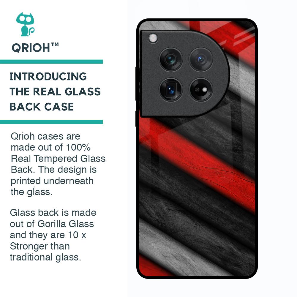 Soft Wooden Texture Glass Case for Oneplus 12