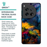 Multicolor Oil Painting Glass Case for Oneplus 12