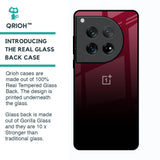 Wine Red Glass Case For Oneplus 12