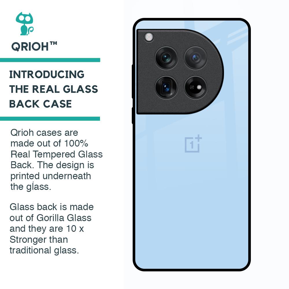 Pastel Sky Blue Glass Case for Oneplus 12