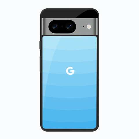 Wavy Blue Pattern Google Pixel 8 Glass Back Cover Online
