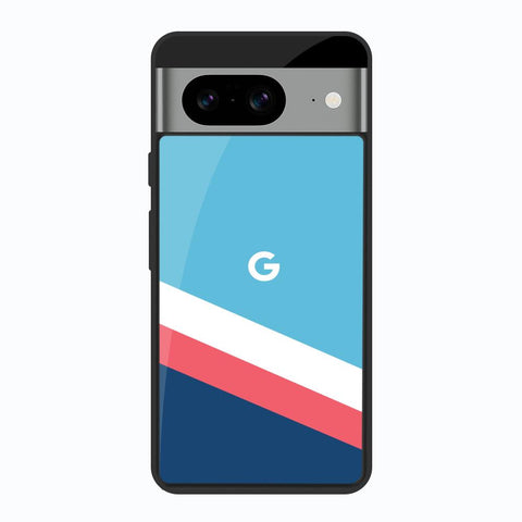 Pink & White Stripes Google Pixel 8 Glass Back Cover Online