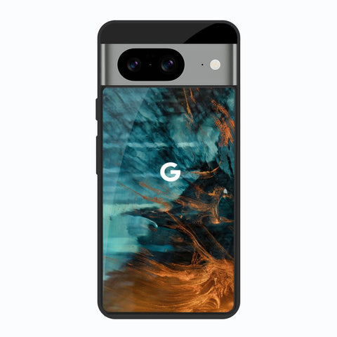 Golden Splash Google Pixel 8 Glass Back Cover Online